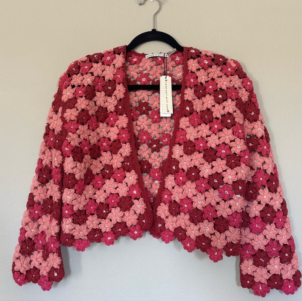 ALICE + OLIVIA Flower Cardigan - Picture 2 of 14